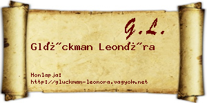 Glückman Leonóra névjegykártya